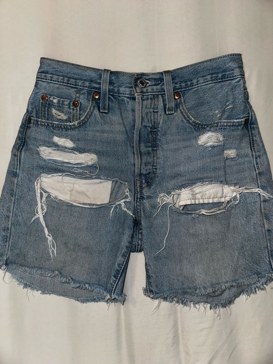 Levi's Pants - Levi’s Distressed Light Blue Denim Cutoff Shorts